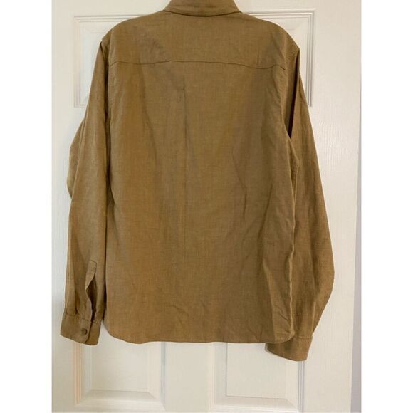 Patagonia Worn Wear Men’s M Brown Organic Cotton Long Sleeve Button Down Shirt - Picture 6 of 9